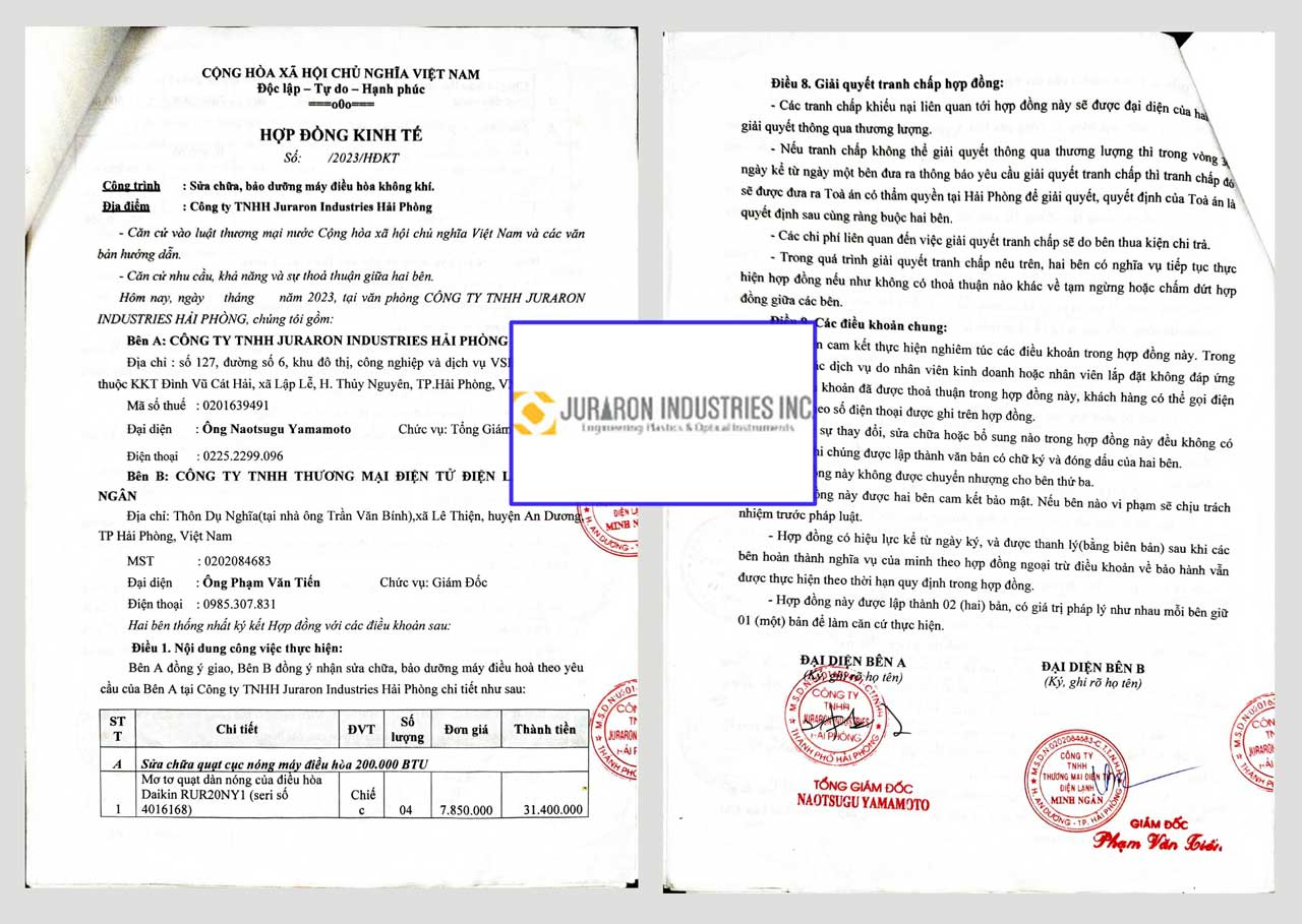 Công ty TNHH JURARON INDUSTRIES Hải Phòng Công ty TNHH JURARON INDUSTRIES Hải Phòng